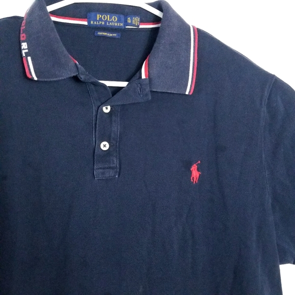 POLO RALPH LAUREN Custom Slim fit Men's shirt short sleeve collared size XL - Picture 2 of 9